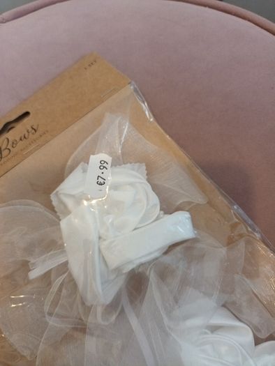 White wedding decorative bows