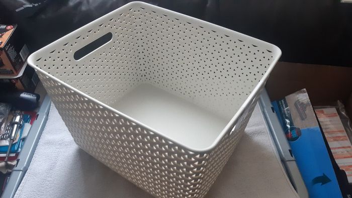 Curver Your Style Large Retangular Basket 18 Litre - White