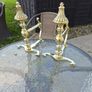 old brass  fire  dogs Image 4