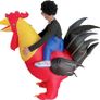 Inflatable Rooster Costume Fancy Dress Inflatable Costumes for Halloween Cosplay Air Blow Up Costumes Giant Suit T-Rex Rider Costume for Christmas Birthday Wedding Easter Party (FREE SHIPPING) Image 4