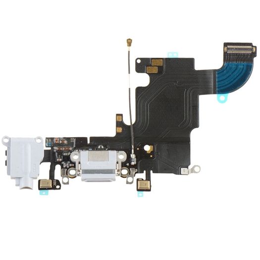 For iPhone 6s 4.7" Charging Dock Port Connector Headphone Jack Mic Flex White - FHT18IPCP