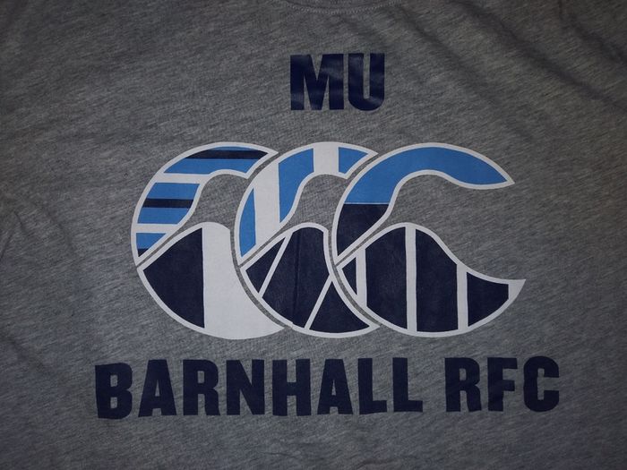 Canterbury Barnhall Rugby Club  Tshirt  T Shirt Leixlip Kildare Dublin Tee Grey
