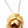 Vintage Dainty Flower Pendant Necklace 1/20 12K Gold Plated . length 16" Image 9