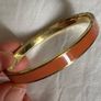 18K Gold plated brass bracelet LOVE coral/terracotta Image 3