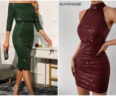 Women's SHEIN Sequin Bodycon Dresses. Size M
