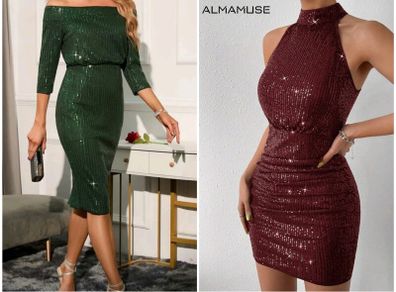 Women's SHEIN Sequin Bodycon Dresses. Size M