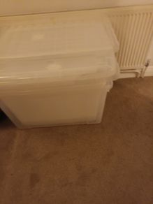 Plastic storage boxes