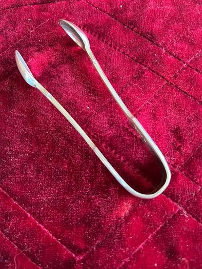 silver plated sugar tongs