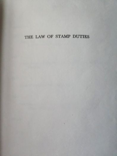 The Law Of Stamp Duty X 2 Volumes. Second & Third Editions.  In Good Condition.
