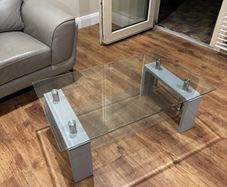 Glass coffee table