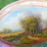 Vintage four oval wooden bubble convex dome wall painting, painting wall oval frame 6,3" x 4,3" 50 each Image 10