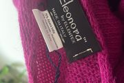 Fuchsia baby alpaca polyamide scarf shawl