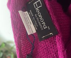 Fuchsia baby alpaca polyamide scarf shawl