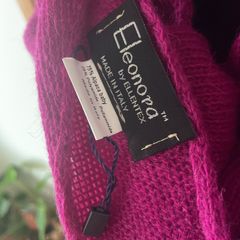 Fuchsia baby alpaca polyamide scarf shawl