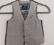 Kids waistcoats Age 4 & 6 Navy Grey