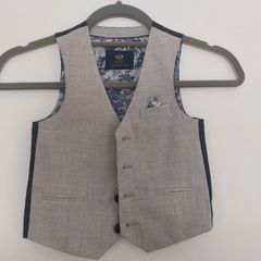 Kids waistcoats Age 4 & 6 Navy Grey
