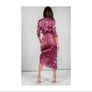 Dancing Leopard pink snakeskin print midi wrap dress size 8, like new Image 2