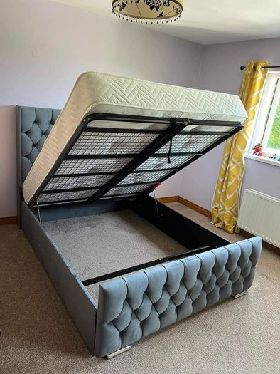 New Double & King Size Bed Frame With Mattress Opt