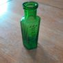 Antique Miniature Green Glass Poison Bottle. Victorian 1/2 oz Size (70mm) NOT TO BE TAKEN. Image 7