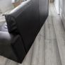 Two Seater Black Leather Sofa Couch Image 6