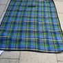 Pristine Vintage 70s Style Picnic Set  Yellow Space-Age Carrier & Plaid Blanket Image 5