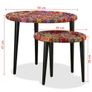 Coffee Table Set 2 Pieces Chindi Weave Details Multicolour Image 4