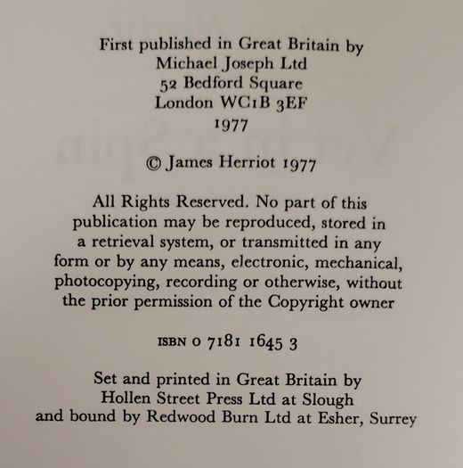 Vintage James Herriot 4-Book Collection (Inc. 1977 1st Edition) - Ex-Library