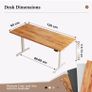 Standing Desk, 120 x 60 cm, Light Brown Image 2