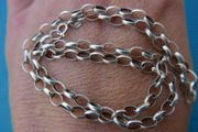 925 Sterling Silver Rolo Chain, Rolo Chain Necklace 5,4g L-8"