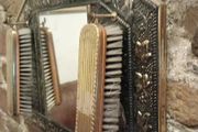 Vintage Mirror with Clothes Brushes