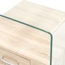 Coffee Table with Drawer 50x50x45 cm Tempered Glass Image 5