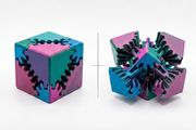 Transformable 3D Fidget Cube - Black &amp; White Geometric Pattern (5cm)
