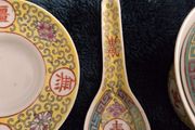 Vintage Jingdezhen "Mun Shou" Yellow Gaiwan