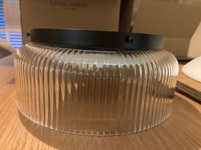 Laura Ashley Charissa Ceiling Light with Glass Crack.