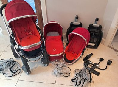 Icandy twin travel system..