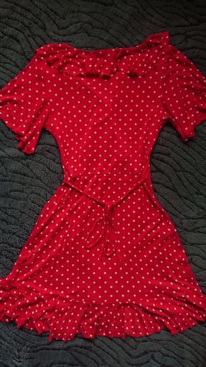 Red Polka Dot Dress. Size 10