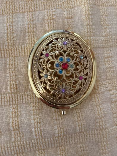 Compact Mirror - Bead Embellished