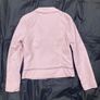 Beautifully soft Pink Leather Biker Jacket - Age 11-12 Image 5