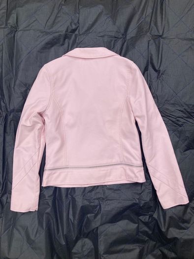 Beautifully soft Pink Leather Biker Jacket - Age 11-12
