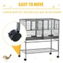 Wide Large Metal Bird Cage, Grey Image 4