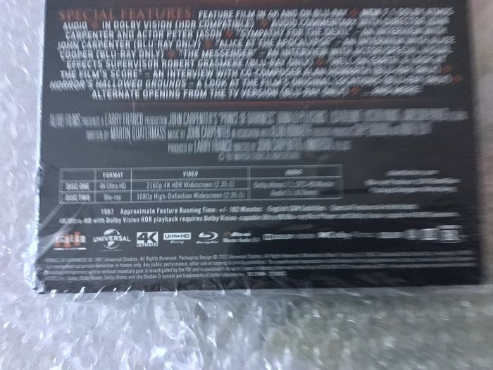 Prince of Darkness 4K Collectors Edition John Carpenter