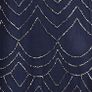 Adrianna Papell Women's Beaded Short Sleeve Blouson Dress Formal Evening Gown, Navy, 34 EU / XS Image 3