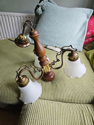 Three-Arm Chandelier, Made in Italy, Mid-20th Century