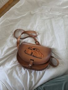 hand made leather bag VW Beetle