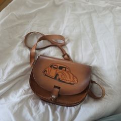 hand made leather bag VW Beetle