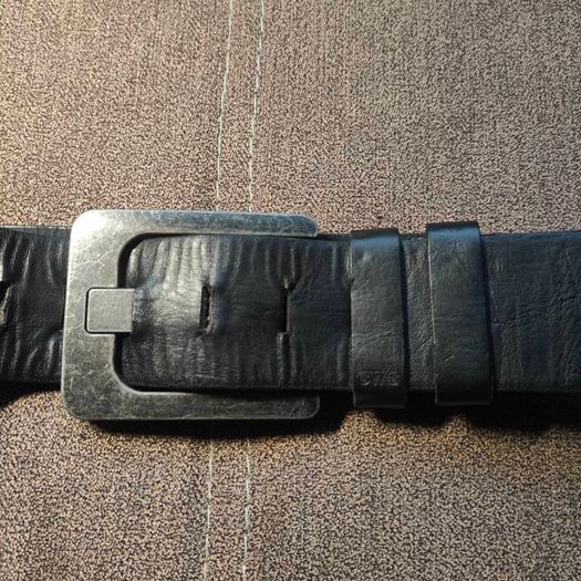 Dark brown leather belt