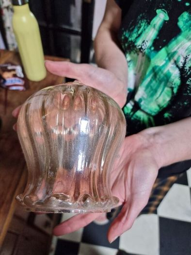 Vintage glass light fixtures