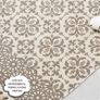FREE EXPRESS SHIPPING Beige Rug Cotton Area Rug Bedroom Cream Floral Printed Moroccan Rug with Tassel 60x90cm Machine Washable Small Rug Hand Woven Carpet for Living Room, Kitchen,Hallway Image 4