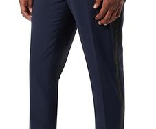 HUGO BOSS Men's Suit Trousers, Hesten 224E1X, Dark Blue, Size 102 / XL