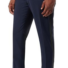 HUGO BOSS Men's Suit Trousers, Hesten 224E1X, Dark Blue, Size 102 / XL